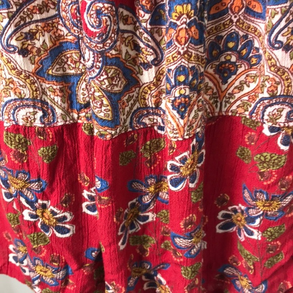 🌻 3/25 🌻 Angie Boho Paisley Ruffle Tank Top - Picture 5 of 9